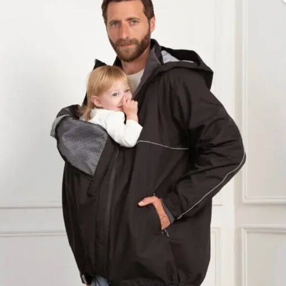 Seraphine Men's 6-in-1 Raincoat/Fleece Jacket - Black - Size XL NWOT - Picture 1 of 15